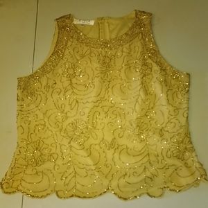 Gold beaded top